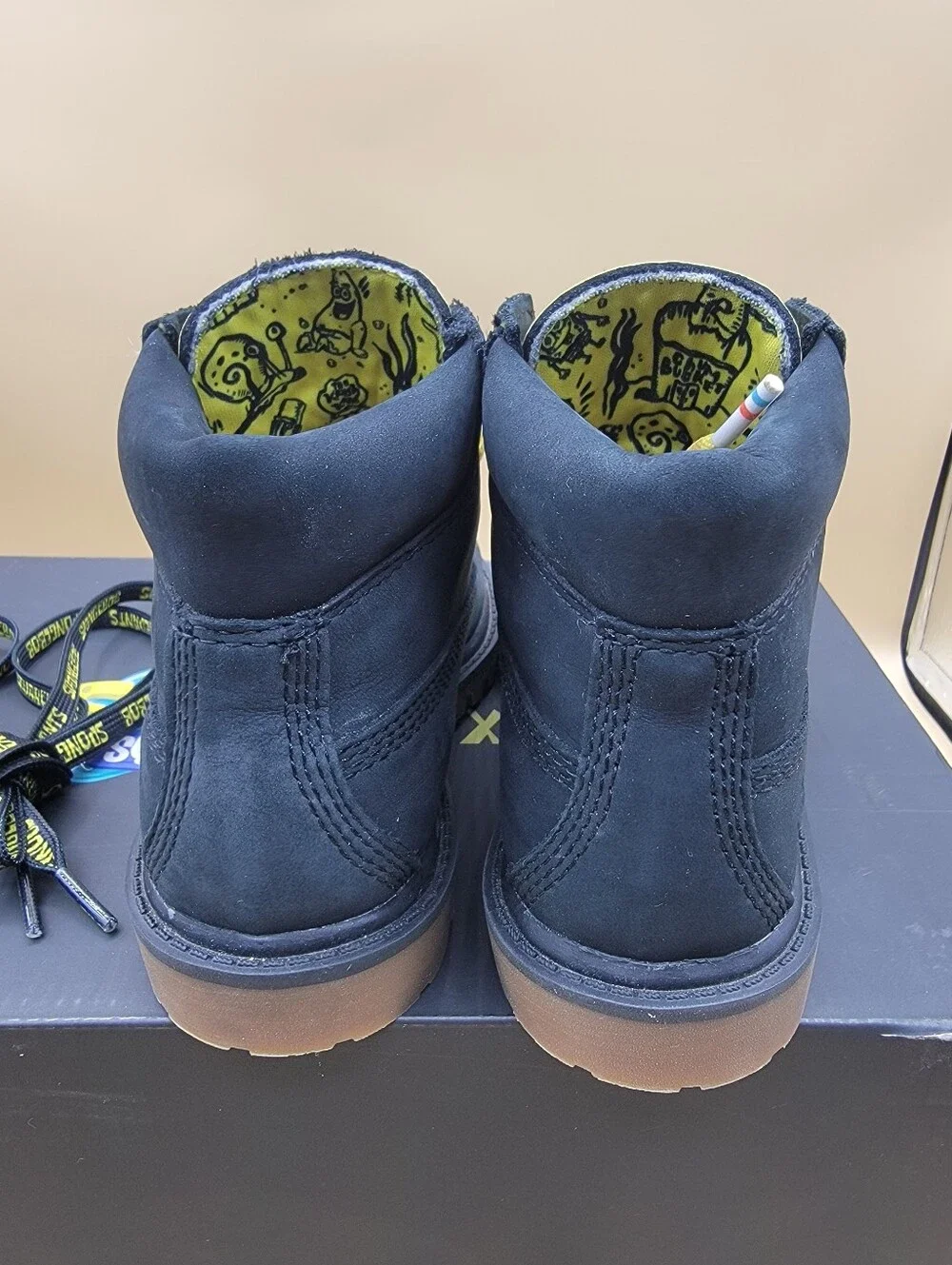 Timberland X SpongeBob Premium 6in Waterproof Boot Toddler's Size 11C Black